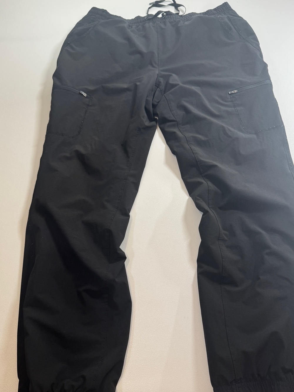 Eddie Bauer Fleece Lined Pants Women’s Size 14 Black Hiking Outdoor Joggers